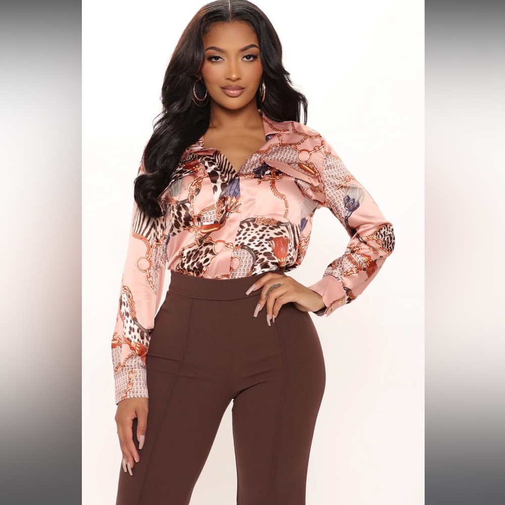 Fashion Nova Reach My Standards Top - Mauve/combo
XL